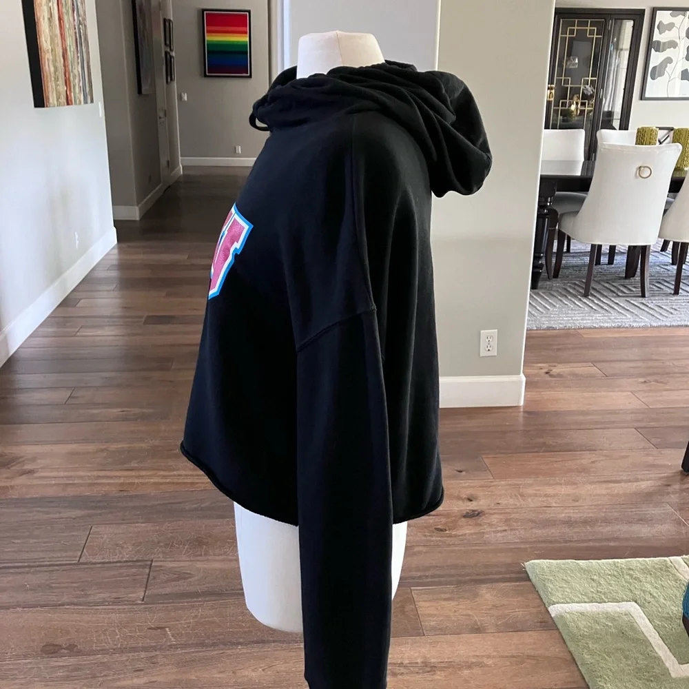 Womens Cropped Hooded LMU Sweatshirt-L - Picture 3 of 12